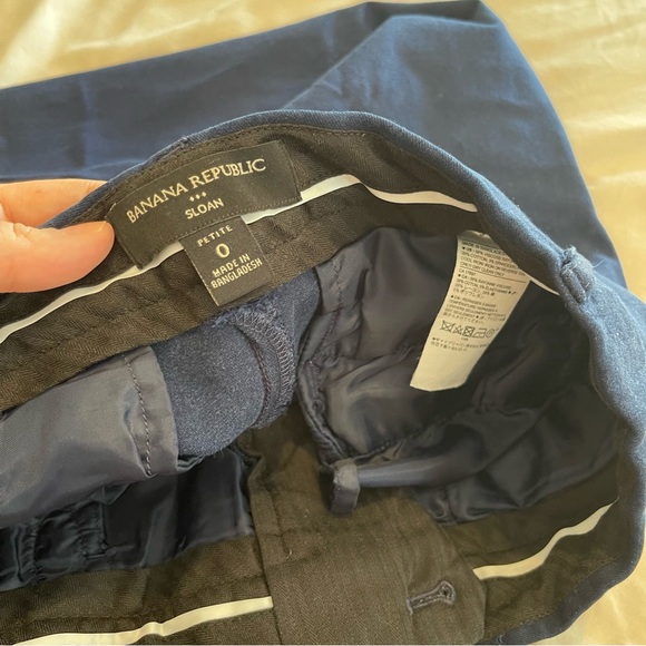 Banana Republic Sloan Navy Blue Stretch Women’s Pants Size 0P - Picture 3 of 3